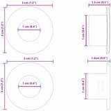  Stoperi za stolni nogomet 10 pcs Crna 3 x 3 x 1,4 cm HIPS | shoptok.hr