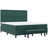  Krevet s opruga kutije Tamnozelena 200 x 180 cm Baršun | shoptok.hr
