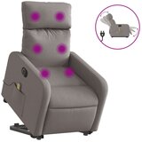 Maison Chic Električni masažni naslanjač - Relax naslanjač s funkcijo vstajanja taupe, (22042507) Cene