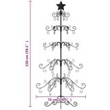  Kovinska novoletna jelka za dekoracijo črna 150 cm, (20887359) | Shoptok.si