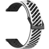 INF Združljiv s Suunto RACE2 22 mm silikonski pašček za uro s poševnimi luknjami White+Black, (5000071395) | Shoptok.si