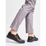 Shelvt Men's brown faux leather loafers | Shoptok.si