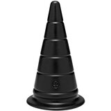 Titanmen Doc Johnson TitanMen Anal Stretcher - stožasti analni rastezač plug (crni) - 15 cm | shoptok.hr