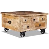 The Living Store Klubska mizica iz močnega mangovega lesa 70x70x40 cm - Klubska Mizica, (21573838) Cene