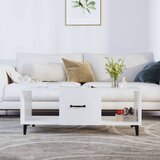 vidaXL Klubska mizica visok sijaj bela 102x50x40 cm konstruiran les | Shoptok.si