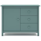 Marckeric Modrozelena nizka otroška komoda iz masivnega bora 90x80 cm Max – Marckeric | Shoptok.si