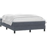 vidaXL Box Spring krevet s madracem tamno sivi 140x220 cm samt | shoptok.hr