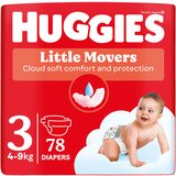 Huggies little movers pelene za bebe, 4 - 9 kg, 78 kom cene