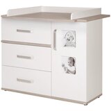 Roba Bela nizka otroška komoda v brestovem dekorju s previjalnim pultom 117x102 cm Moritz – Cene