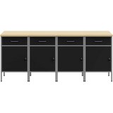  Radni ormar s ladicama 4 pcs Crna i Siva 200 x 55 x 85 cm | shoptok.hr