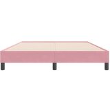 Box spring postelja brez vzmetnico roza 140x220 cm žamet, (21792065) | Shoptok.si