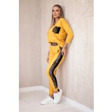 Kesi Set with a mustard panther motif | Shoptok.si