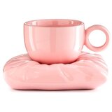  Kraljevska skodelica s krožničkom - roza - akcija: poškodovana embalaža | Shoptok.si