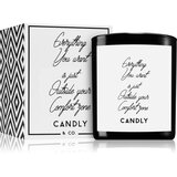 Candly & Co. Everything you want is just outside your comfort zone dišeča sveča 250 g Cene