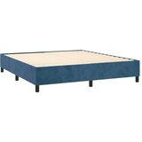  Box spring postelja z vzmetnico temno modra 200x200 cm žamet, (20900965) | Shoptok.si