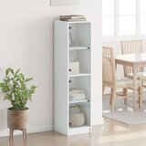  Visoka komoda sa staklenim vratima bijela 35 x 37 x 142 cm | shoptok.hr