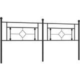  Metalno uzglavlje crno 193 cm | shoptok.hr