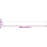Balkonska pregrada crvena 75x1000 cm 100% poliester Oxford | shoptok.hr