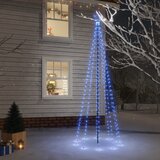 vidaXL Božično drevo s konico 310 modrih LED diod 300 cm | Shoptok.si