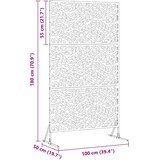  Zaslon za privatnost 100 x 50 x 180 cm Čelik Antracit | shoptok.hr
