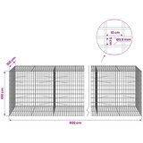  Gabion s žicom debljine 3,5 mm i mrežom 5x10 cm 600x100x100 cm | shoptok.hr