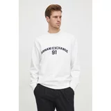 Armani_Exchange Bombažen pulover moška, bela barva