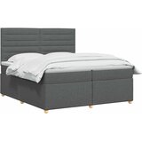  Boxspring krevet s madracem Tamnosiva 200 x 200 cm Tkanina | shoptok.hr