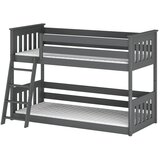 Molarem Home Drveni dječji krevet na kat Kevin - grafit - 190x90 cm - Bez madraca | shoptok.hr