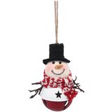  Viseći božićni ukras Snjegović s crvenim šalom 11 cm | shoptok.hr
