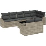 vidaXL Vrtna sedežna garnitura Set 9 Svetlo siva Ratan Zunanji kavč, (22092402) | Shoptok.si