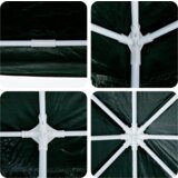 vidaXL Šotor za zabave Zeleni 8x4 m PE | Shoptok.si