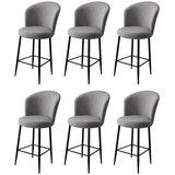 Hanah home Alte - Grey, Black GreyBlack Bar Stool Set (6 Pieces) | ePonuda.com