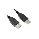 kabl 2.0 usb a - usb a m/f 3m produzni crni