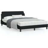 vidaXL Okvir za krevet s uzglavljem crni 140 x 200 cm od tkanine | shoptok.hr