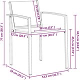  vrtni stol, plastika, črna/siva, 2 kos | Shoptok.si