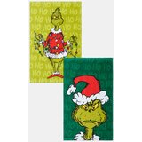 Sinsay Set dječjih pamučnih ručnika za ruke s božićnim motivom 2 pack Grinch | shoptok.hr