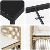  Vrtni set za objed 5 pcs Bež Čelik s prahom premazan | shoptok.hr