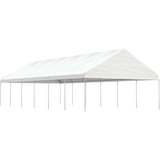 vidaXL Paviljon s streho bel 13,38x5,88x3,75 m polietilen | Shoptok.si