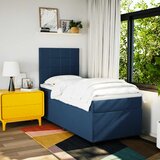  Krevet s oprugama i madracem plavi 100 x 200 cm od tkanine | shoptok.hr