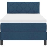 Box Postelja z vzmetnico z vzmetnico Modra 90 x 190 cm blago, (5000126996) | Shoptok.si