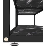 TV omarica črn marmor 220x40x40,5 cm kaljeno steklo, (20914420) | Shoptok.si