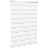 vidaXL Zebra senčilo bela 105x100 cm tkanina širina 100,9cm poliester | Shoptok.si
