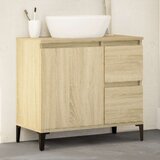 Maison Chic Kopalniška omarica - Kopalniški kabinet sonoma hrast 65x33x60 cm inženirski les, (21794872) | Shoptok.si
