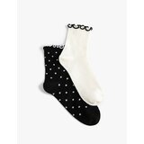 Koton Polka Dot Set of 2 Socks with Ruffle Detail Cene