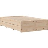 vidaXL Posteljni okvir brez vzmetnice s predali 120x200 cm borovina | Shoptok.si