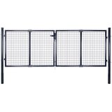  Vrtna vrata od mrežastog čelika 300 x 75 cm, siva | shoptok.hr