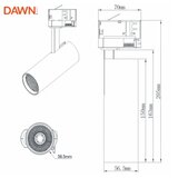  led ref šinski JM-4068 10W 3000K 36° beli trofazni Cene