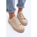 EVENTO Women's Beige Fabric Sneakers Staneva | Shoptok.si
