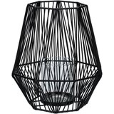  Fenjer metalni crni sa čašom | ePonuda.com
