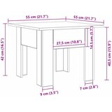  Kava Stol Staro drvo 55 x 55 x 42 cm Konstruirano drvo | shoptok.hr